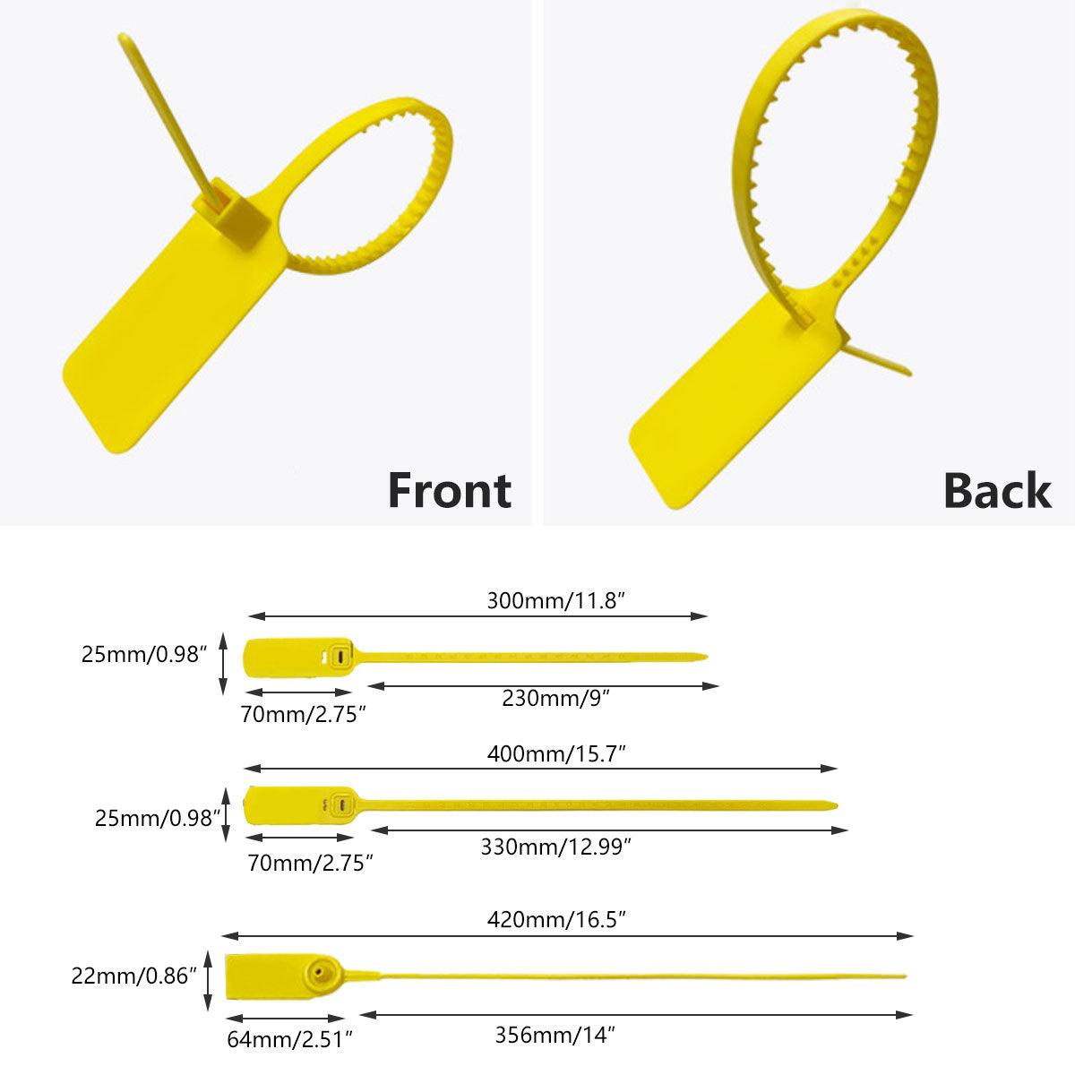 100pcs Plastic Seal Security Tags Plastic Label Tabs Ties for Luggage Bags - White-420mm