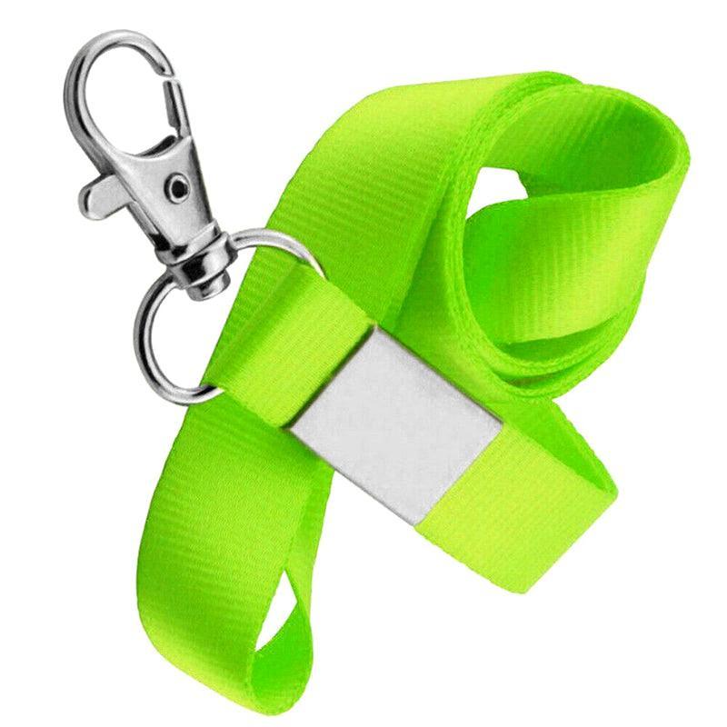 Neck Strap with Clip for ID Badge Name Tag Card Holder Lanyard - Grass Green