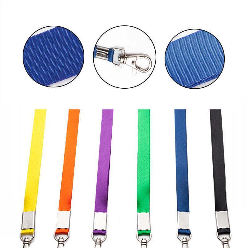 Neck Strap with Clip for ID Badge Name Tag Card Holder Lanyard - Orange