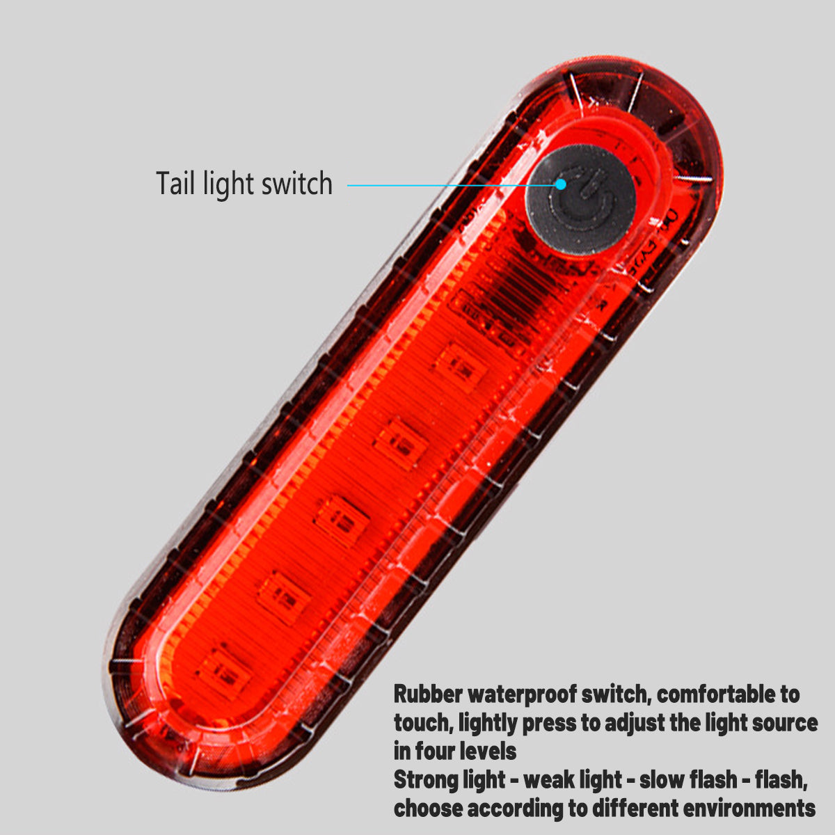 2PCS Bike Rear Tail Light USB Rechargeable Cycling Flashers Blinking