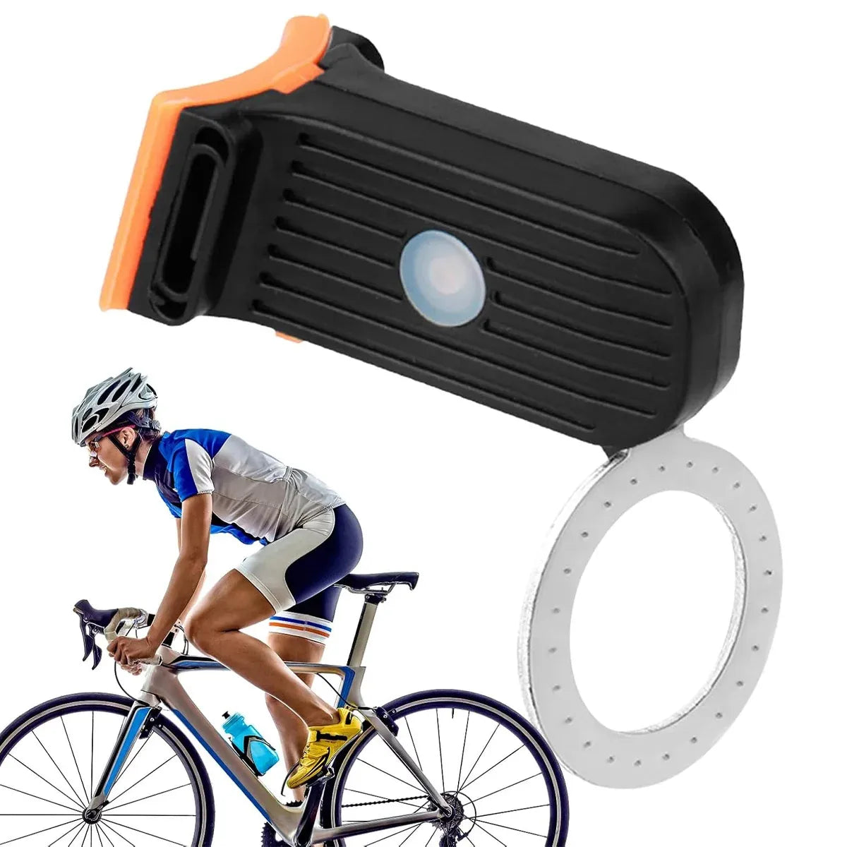 1-Piece USB-Rechargeable Circular Bicycle Tail Light