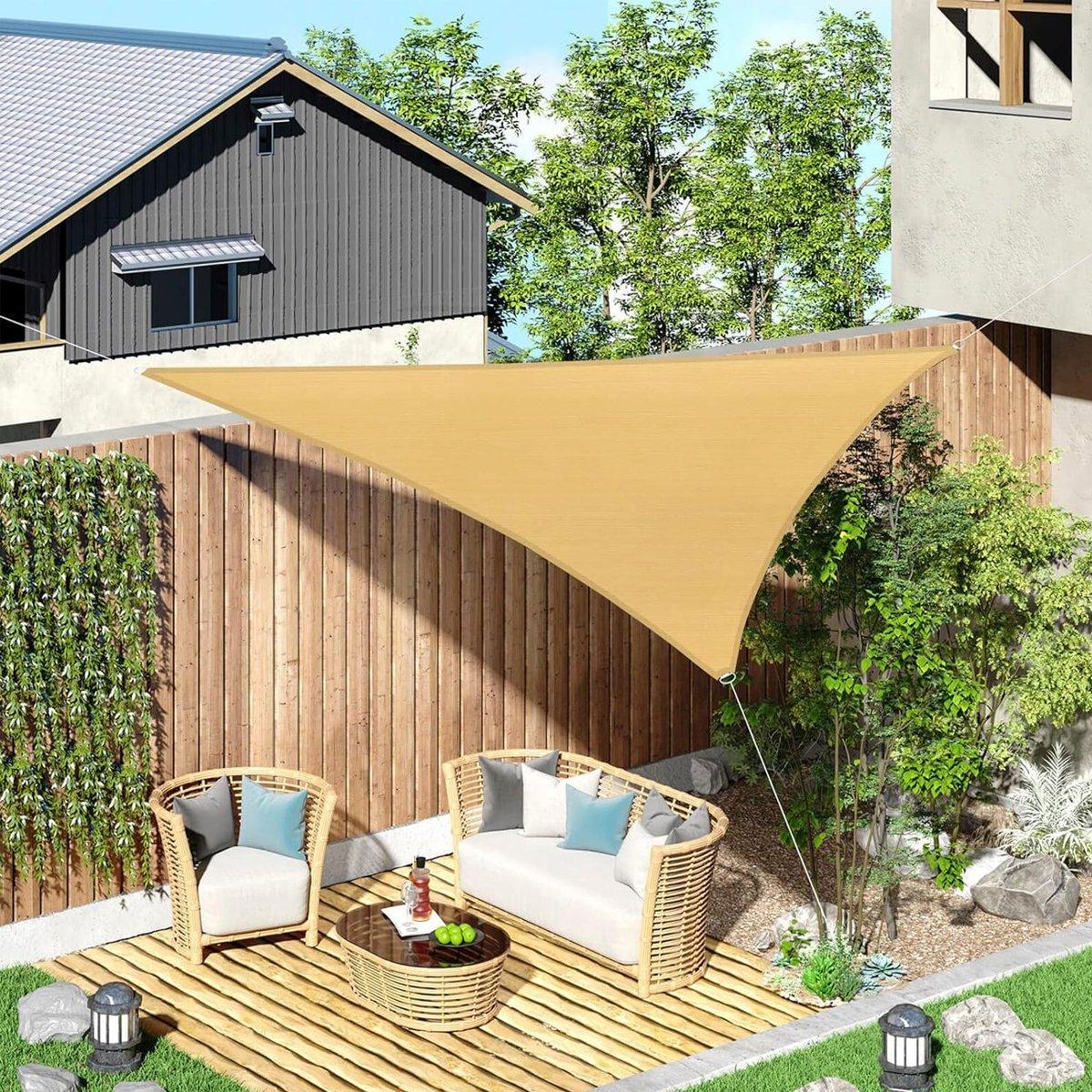 Outdoor Breathable Shade Sail Canopy Triangle Square Patio Garden Sun Shade - 3*6m（Rectangular）