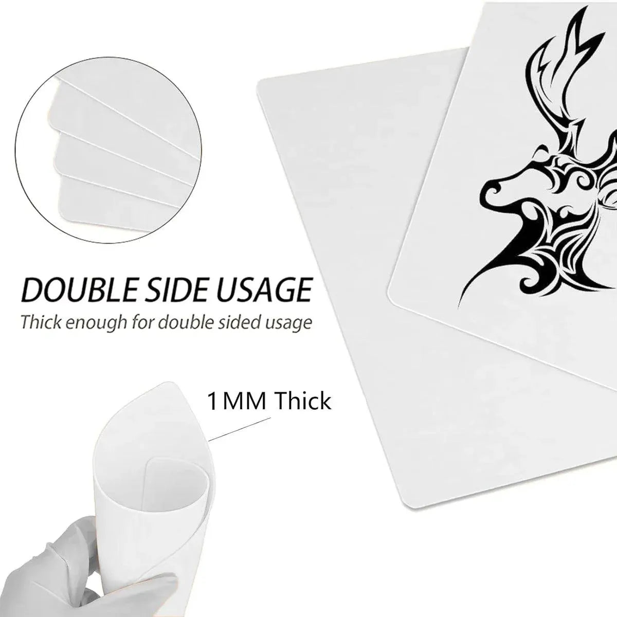 5-Piece Blank Tattoo Practice Skin Pack, White