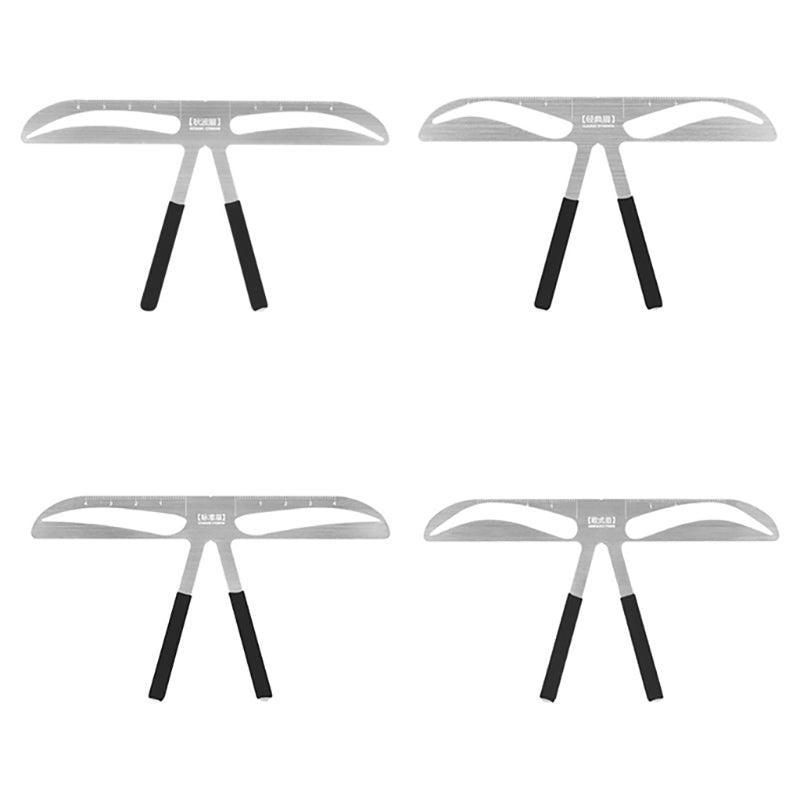 Brow Stencil Shaper Tattoo Eyebrow Kit Ruler 3D Balance Template Makeup Tool Au - #2 Classic Eyebrow