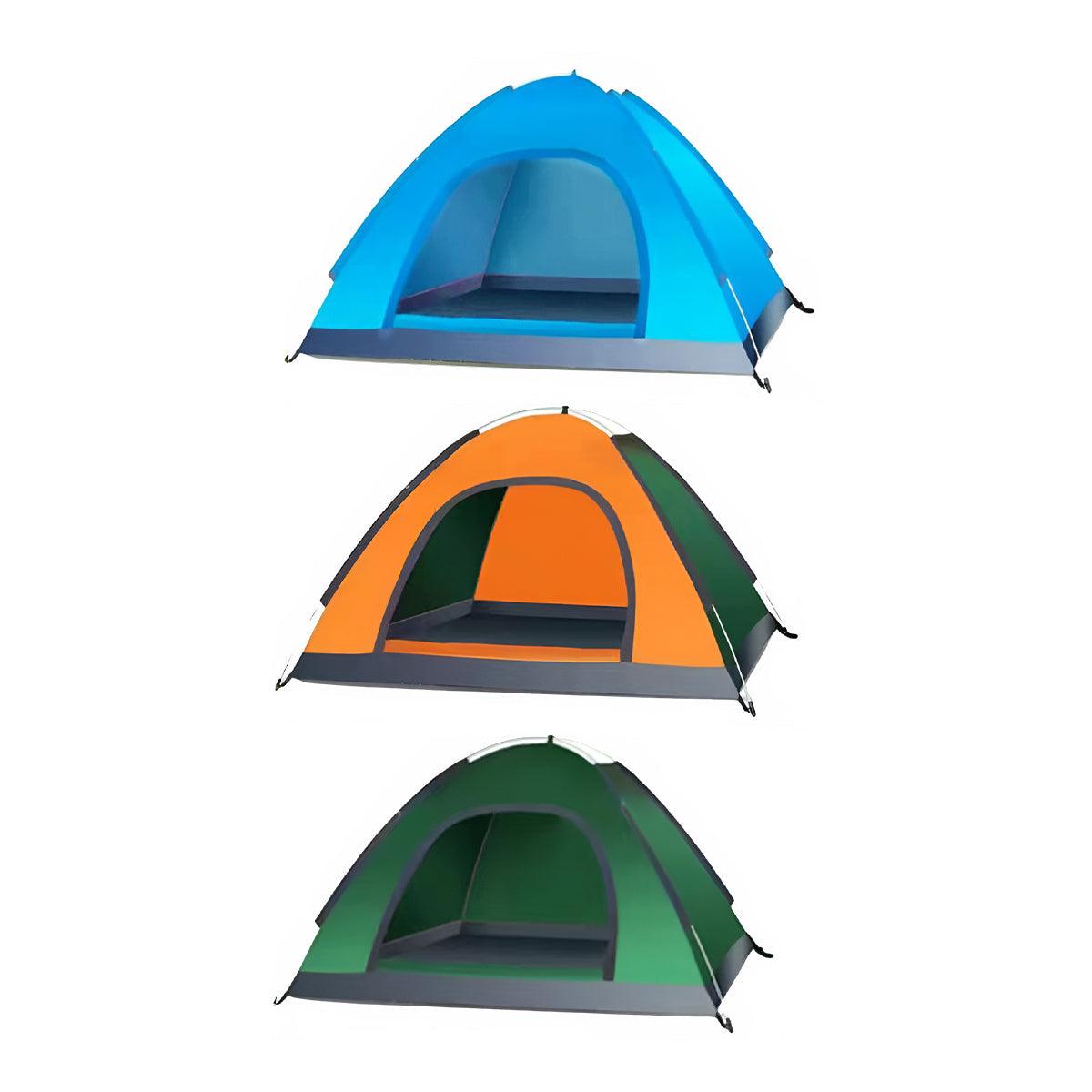 Outdoor Camping Tent Portable Sun Protection Lightweight Quick Setup Shelter - Orange 2-3 Person