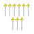 9PCS High Strength Carbon Steel Tent Stakes Outdoor Camping Pegs M8x200 Durable
