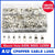 240Pcs 4WD Cable Lug Ring Battery Copper Tube Connector Kits Terminal Crimper - 100X SC6-SC25 Cable Lug Kits+Heat Shrink Tube