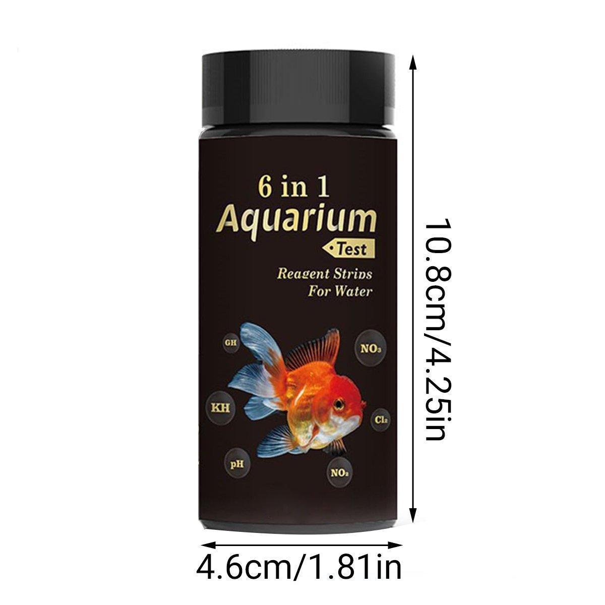 50pcs 6in1 Water Quality Test Strip for Fish Tank Aquarium Pool Accurate Testing