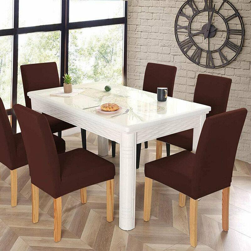 6X Stretch Chair Cover Seat Covers Spandex Washable Banquet Wedding Party Decora - Black