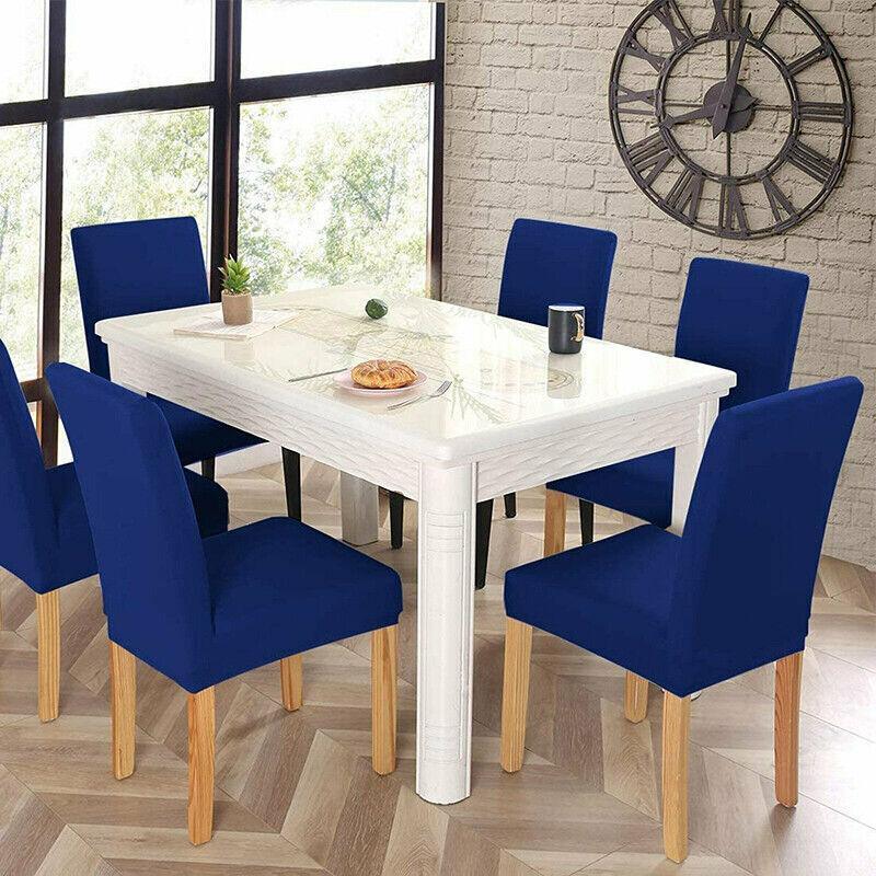 6X Stretch Chair Cover Seat Covers Spandex Washable Banquet Wedding Party Decora - Black