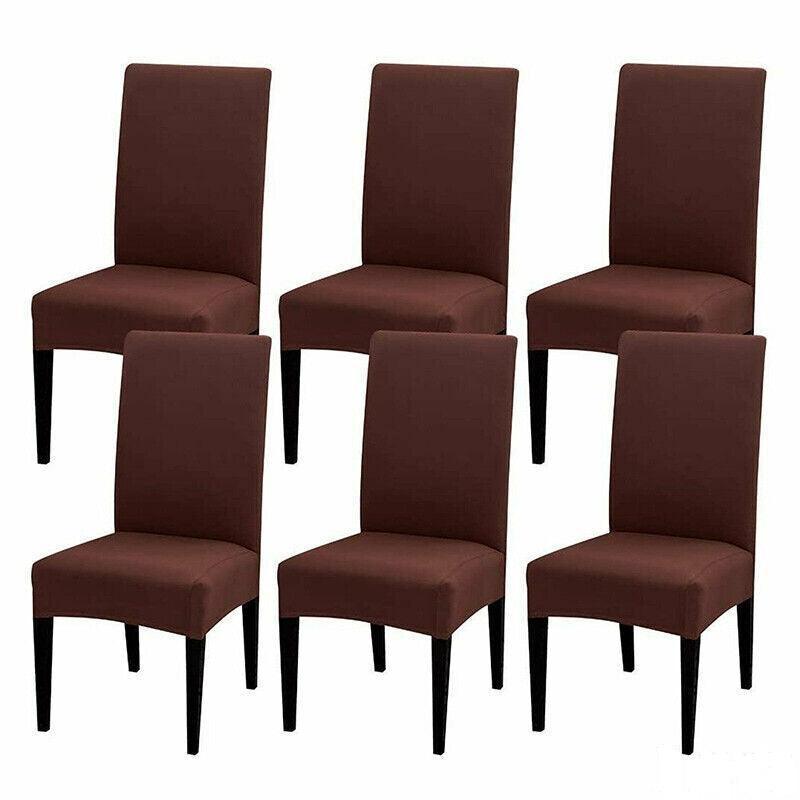 6X Stretch Chair Cover Seat Covers Spandex Washable Banquet Wedding Party Decora - Beige