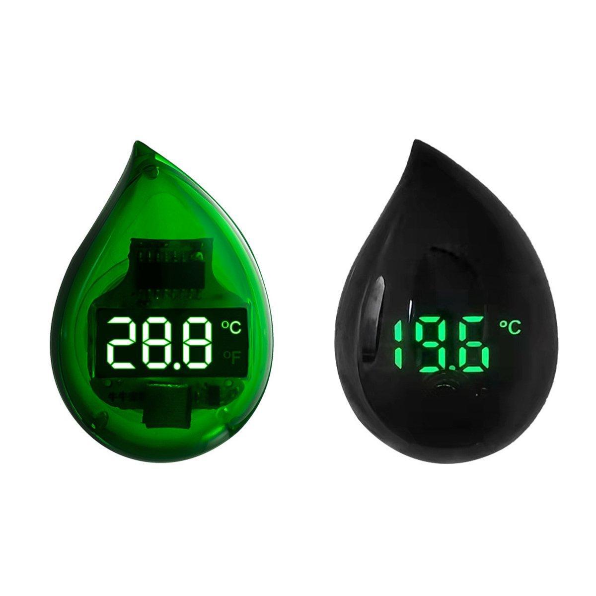 Mini Digital Fish Tank Thermometer High Precision Aquarium Temperature Gauge - Black