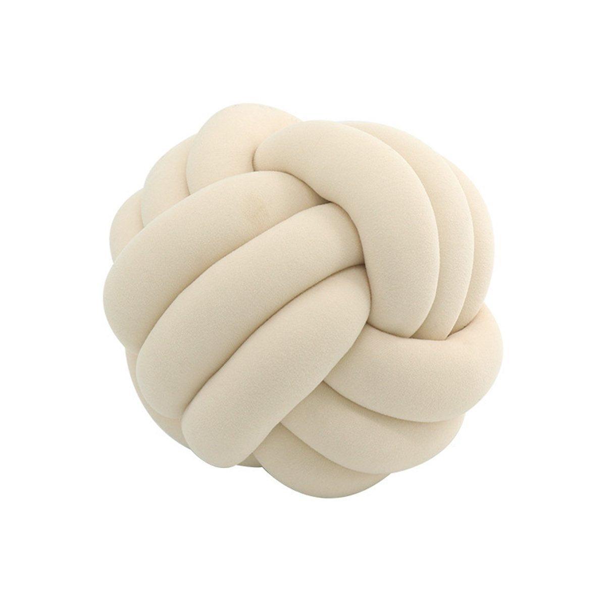 Three-Strand Braided Round Pillow Sofa Cushion Decorative Pillow for Living Room - Light Blue