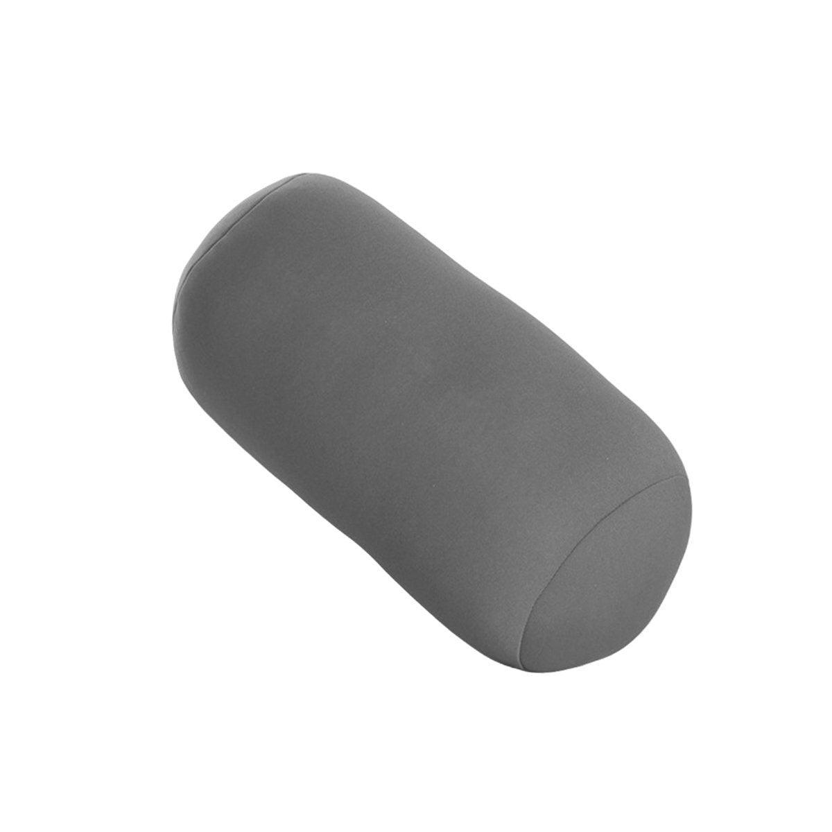 Solid Color Cylindrical Foam Particle Pillow Multi-Functional Neck Waist Support - Red