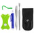 5PCS Pet Flea Tick Removal Tool Set Dog Cat Lice Fork Tweezers Kit Silver Hook