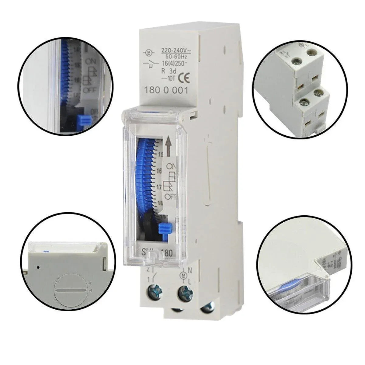 1-Piece SUL180A 24-Hour Mechanical DIN-Rail Timer Switch