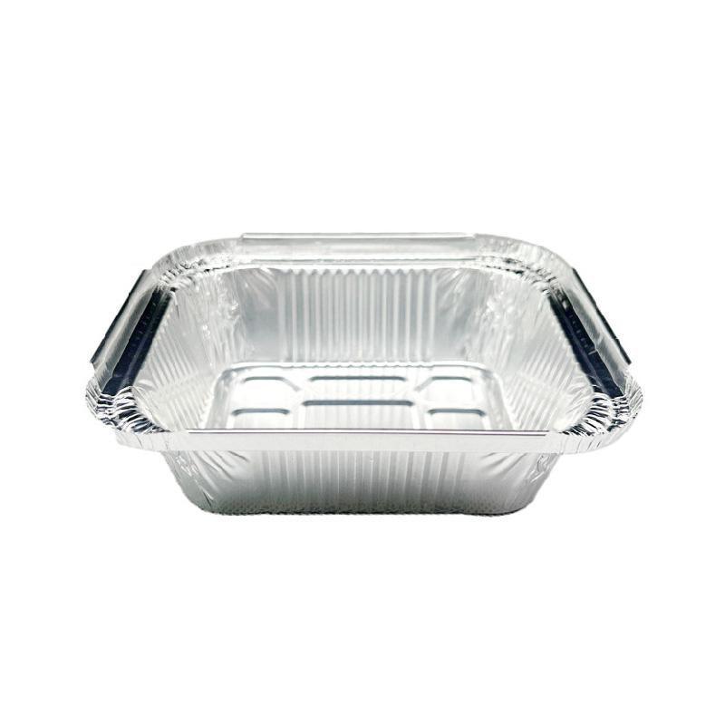 125PCS Disposable Quadrate Tin Foil Pans Oven Grill Safe Non-Stick Baking Trays - 125pcs-410ml