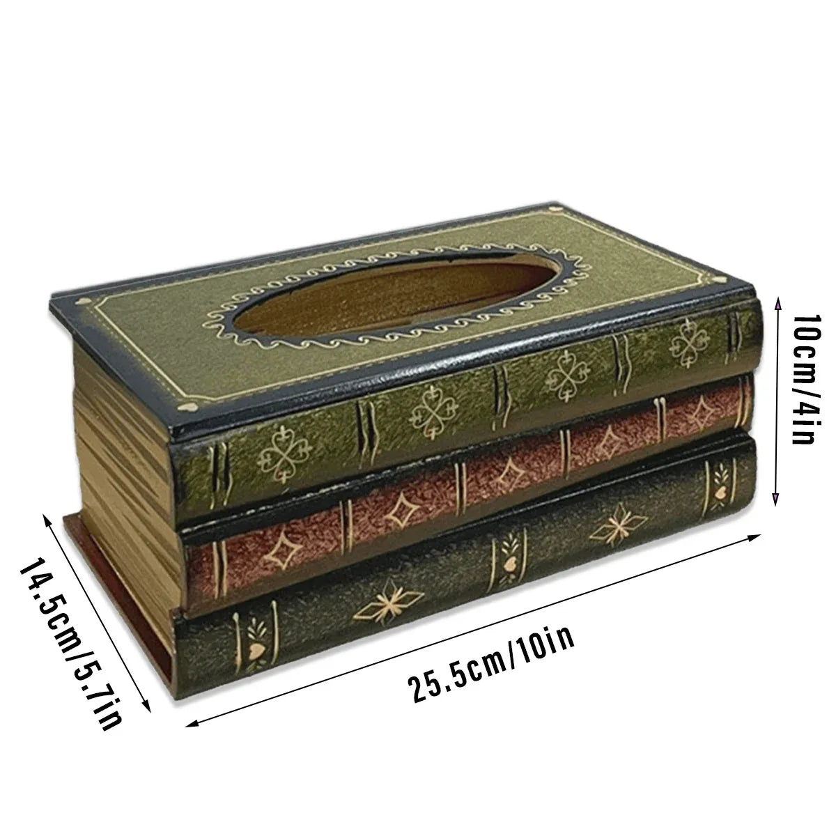 Book-Shaped Tissue Box 25.5 x 14.5 x 10 cm - 1 Piece