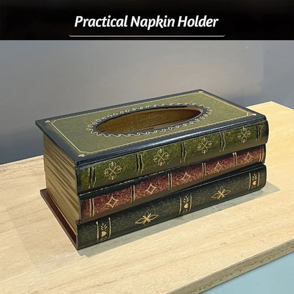 Book-Shaped Tissue Box 25.5 x 14.5 x 10 cm - 1 Piece