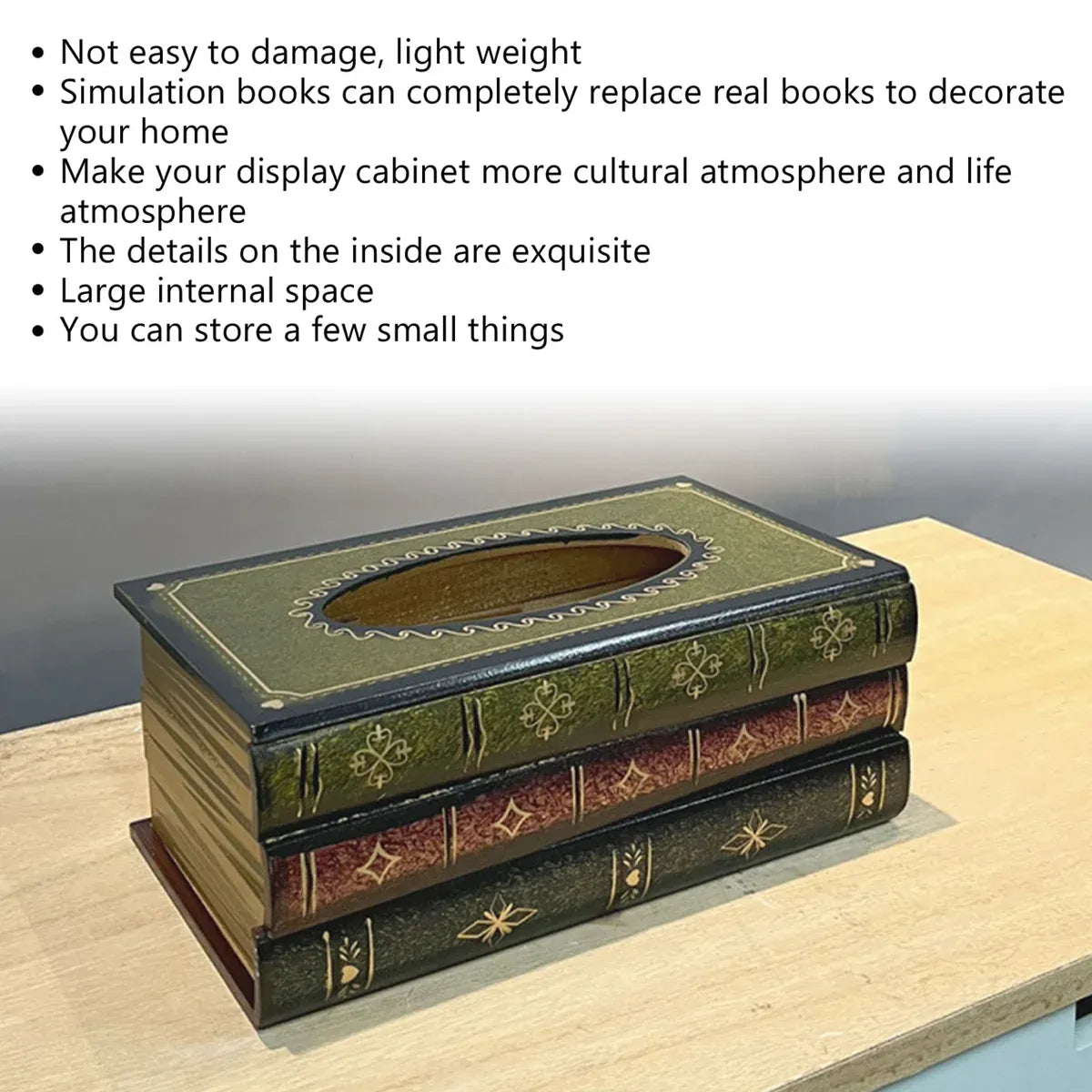 Book-Shaped Tissue Box 25.5 x 14.5 x 10 cm - 1 Piece