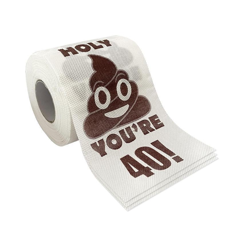 Prank Gag Printed Poop Funny Toilet Paper Roll Novelty Gag Gift for Pranks - 50old