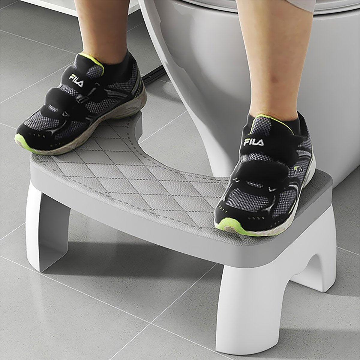 Toilet Stool Anti-Slip Bathroom Footstool for Home Use with Stable Support Design - Blue