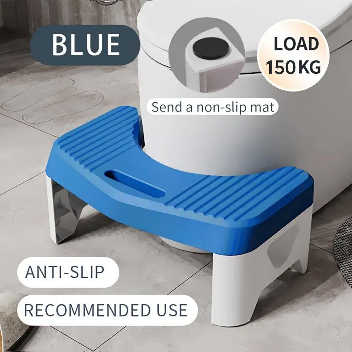 Thickened Toilet Squatting Stool Bathroom Footstool Household Restroom Pad - White
