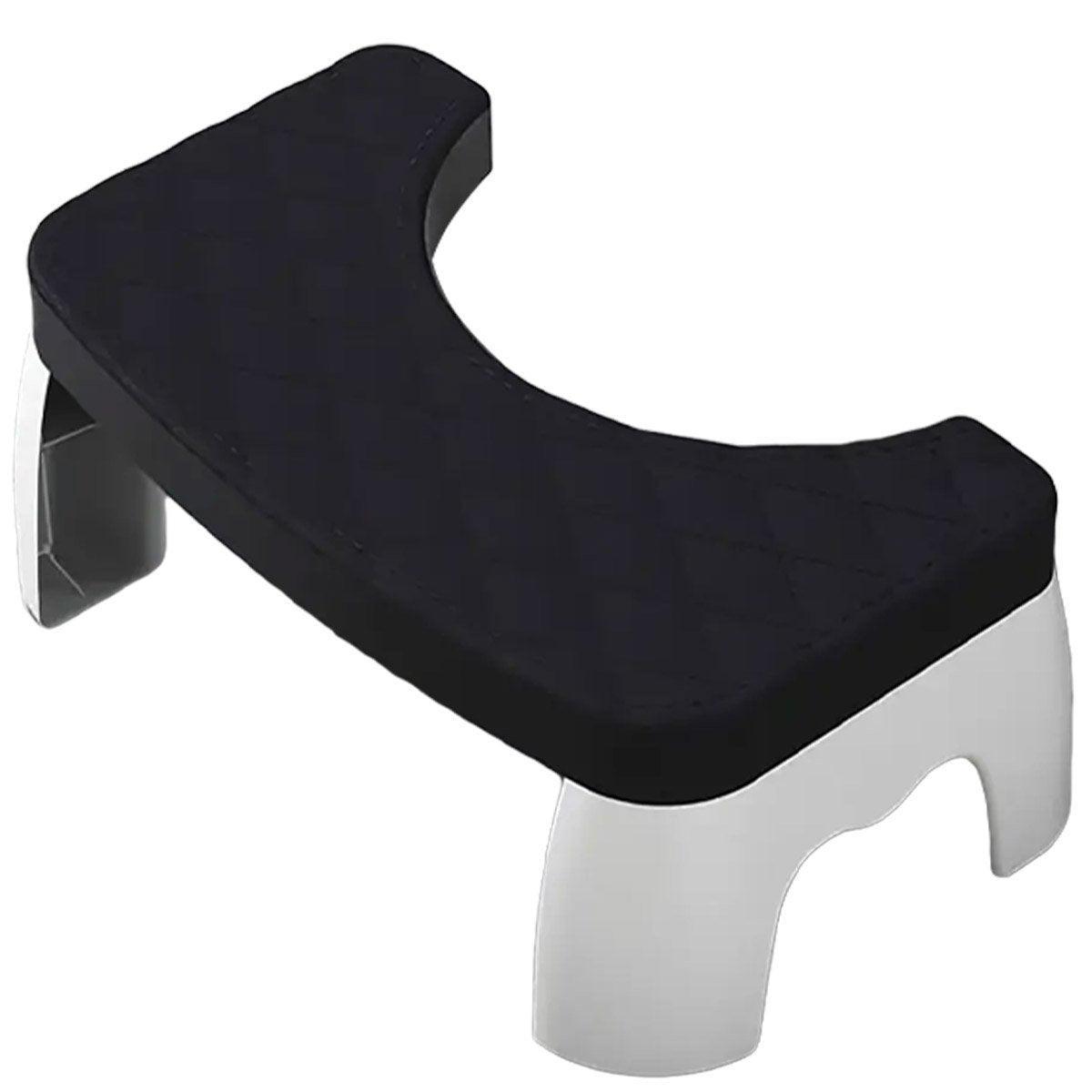 Toilet Stool Anti-Slip Bathroom Footstool for Home Use with Stable Support Design - White