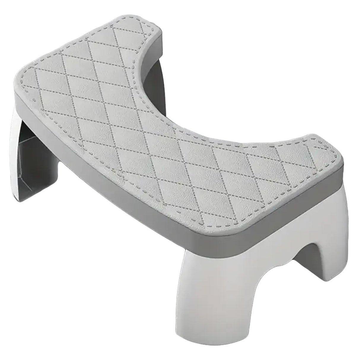 Toilet Stool Anti-Slip Bathroom Footstool for Home Use with Stable Support Design - White