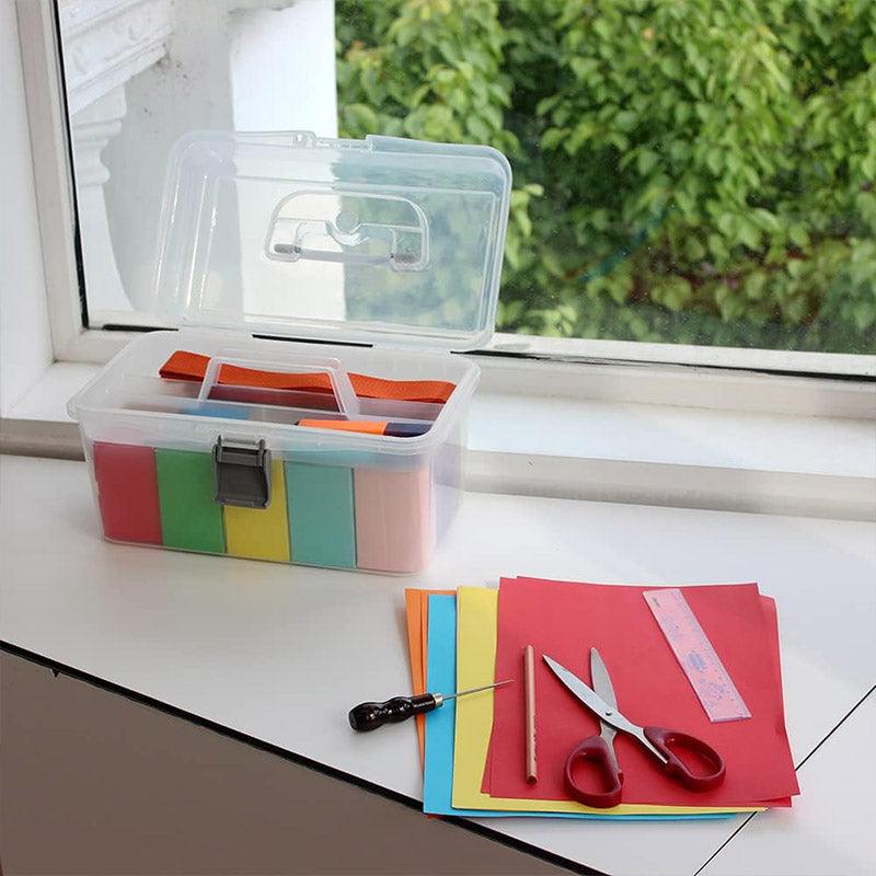 Translucent Three Layer Toolbox Multifunctional Folding Storage Box Organizer