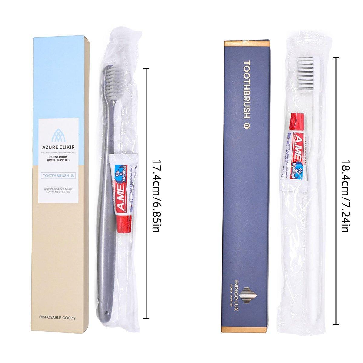 Star Hotel Toiletries Toothbrush and Toothpaste Set for Guesthouse Travel Use - A