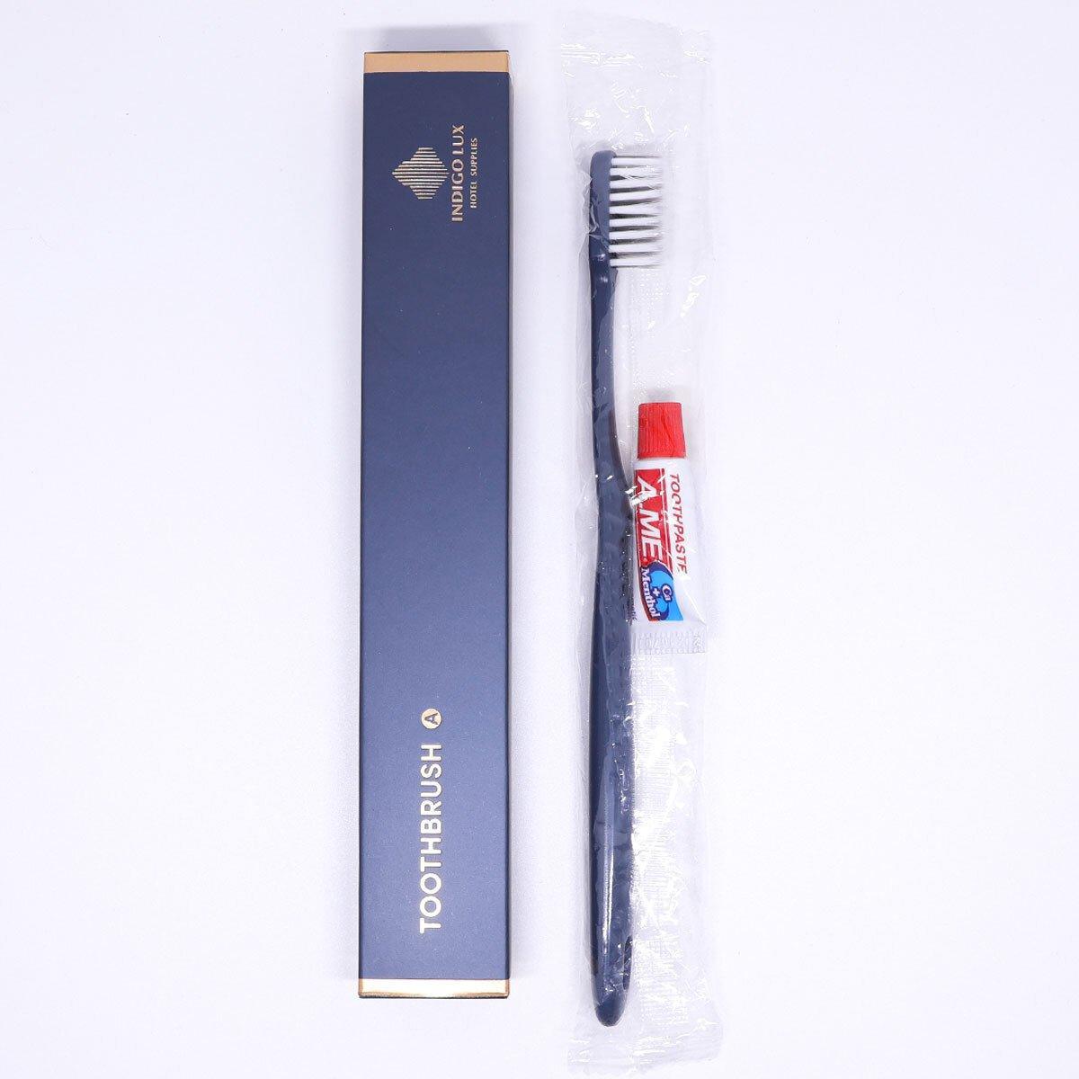 Star Hotel Toiletries Toothbrush and Toothpaste Set for Guesthouse Travel Use - B