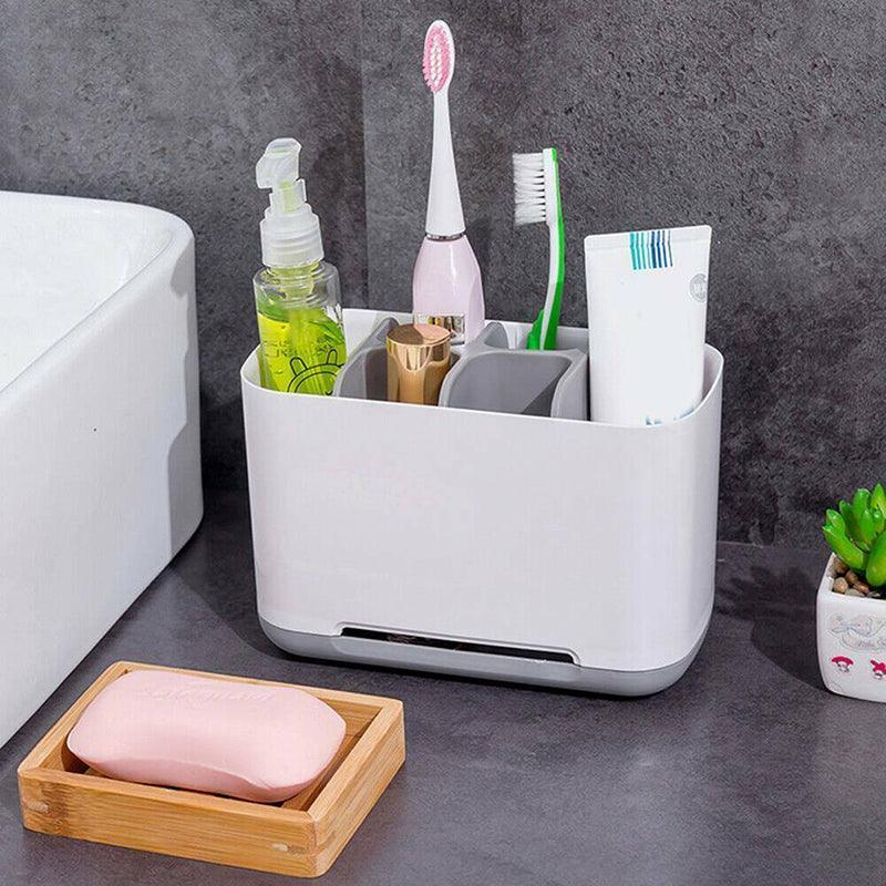 Electric Toothbrush Holder Bathroom Caddy Storage Large Multifunction Organizer - Green