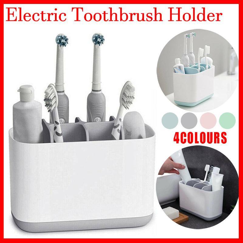 Electric Toothbrush Holder Bathroom Caddy Storage Large Multifunction Organizer - Pink