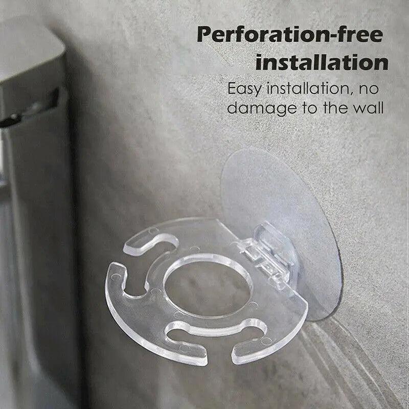 Toothbrush Holder Wall Mount Sucker Bathroom Suction Cup Toothpaste Storage Rack - Purple