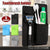 Silicone Shower Toothbrush Holder Bathroom Storage Rack for Razor and Toothpaste - Black