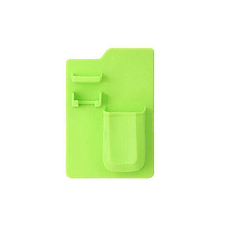 Silicone Shower Toothbrush Holder Bathroom Storage Rack for Razor and Toothpaste - Black