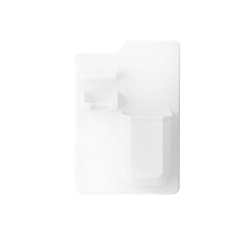 Silicone Shower Toothbrush Holder Bathroom Storage Rack for Razor and Toothpaste - Black