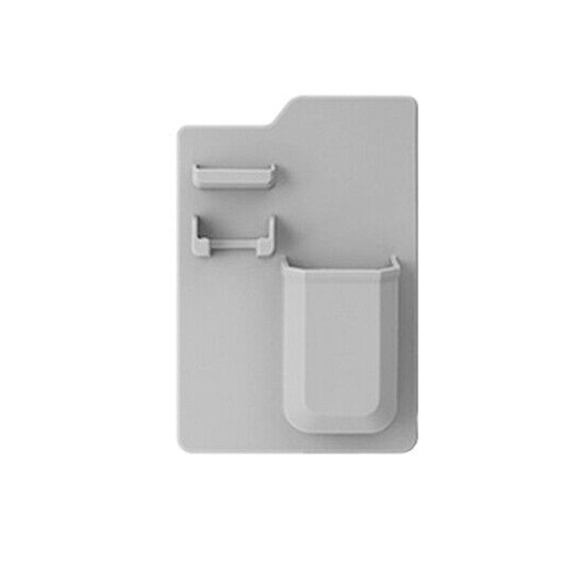 Silicone Shower Toothbrush Holder Bathroom Storage Rack for Razor and Toothpaste - Grey