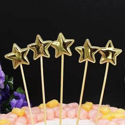 Happy Birthday Acrylic Cake Topper Cake Decoration Golden Silver Party - Gold-Double Heart Birthday