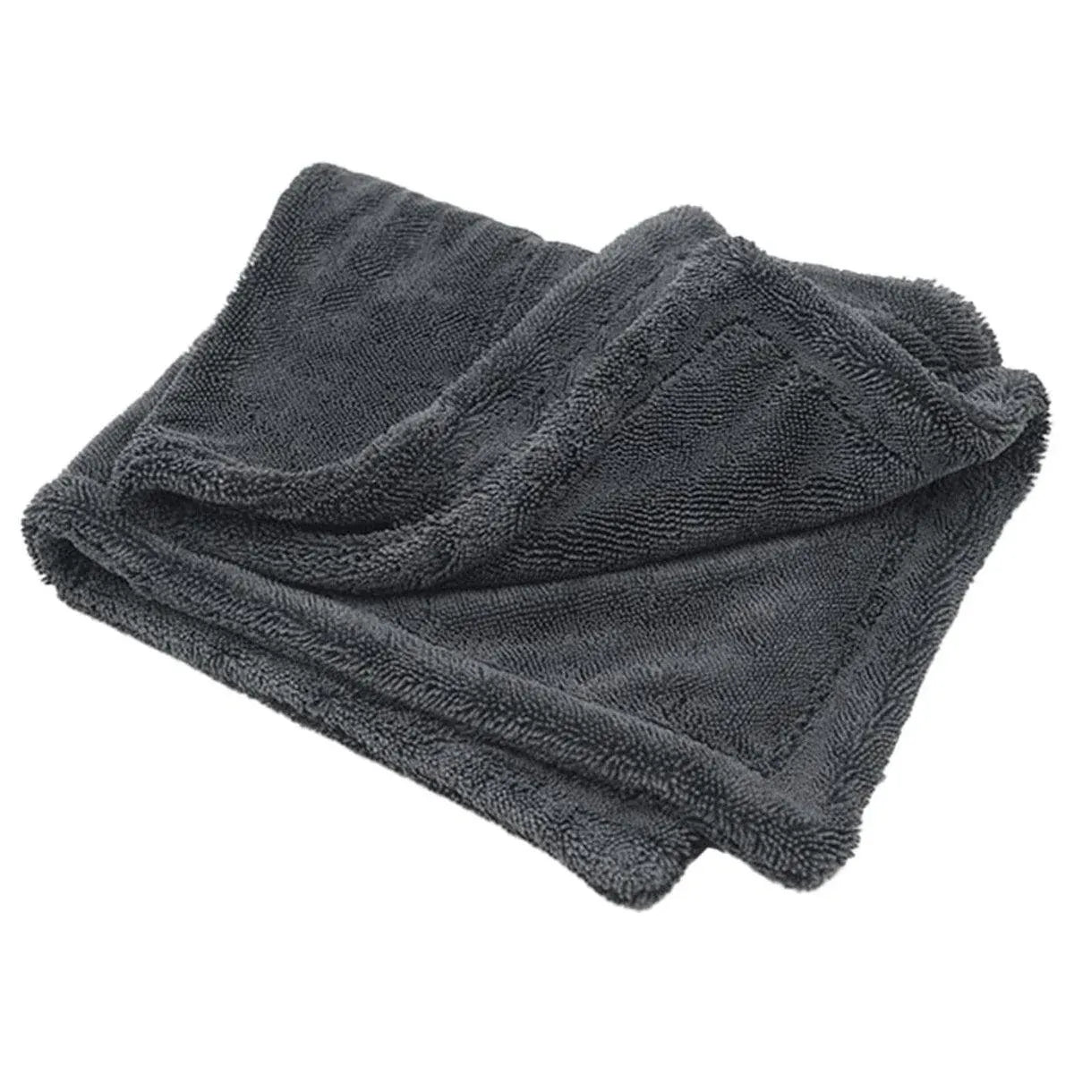 1-Piece 90 x 60 cm Twisted-Weave Car Drying Towel, Grey