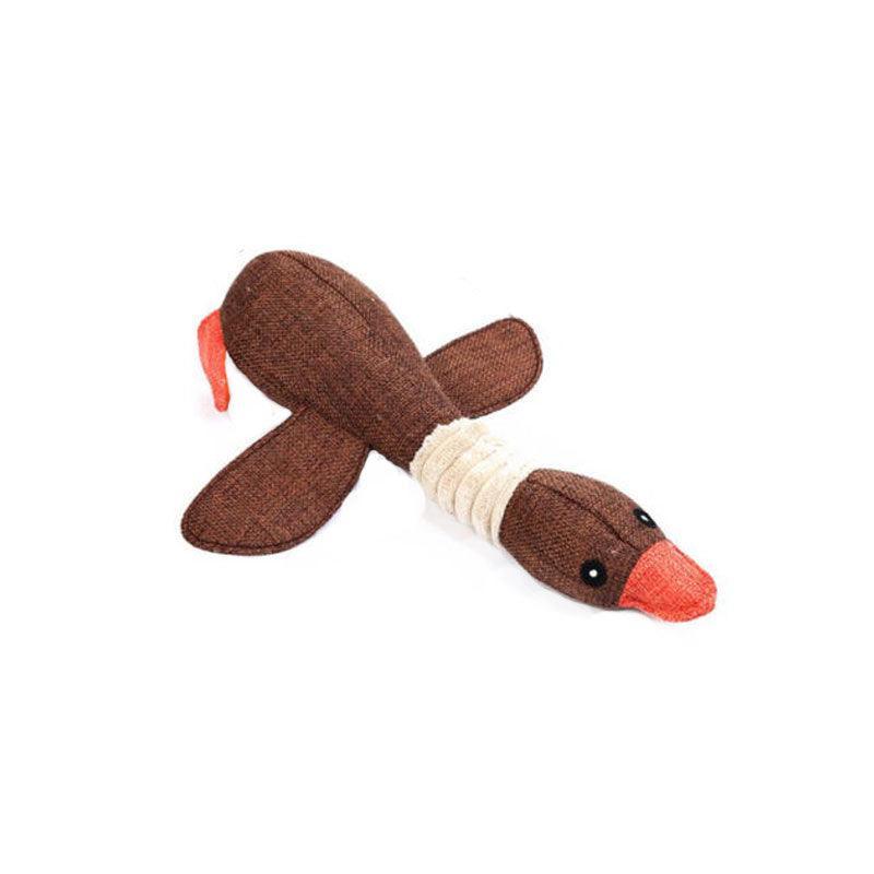 Squeaky Dog Toys Puppy Pet Chew Rope Squeaker Crinkle Rope Plush Toy Teething Au - Light Pink Rabbit