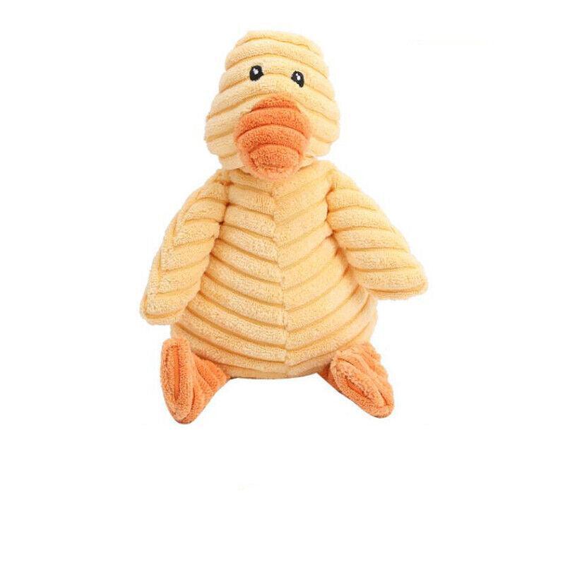 Squeaky Dog Toys Puppy Pet Chew Rope Squeaker Crinkle Rope Plush Toy Teething Au - Light Pink Rabbit