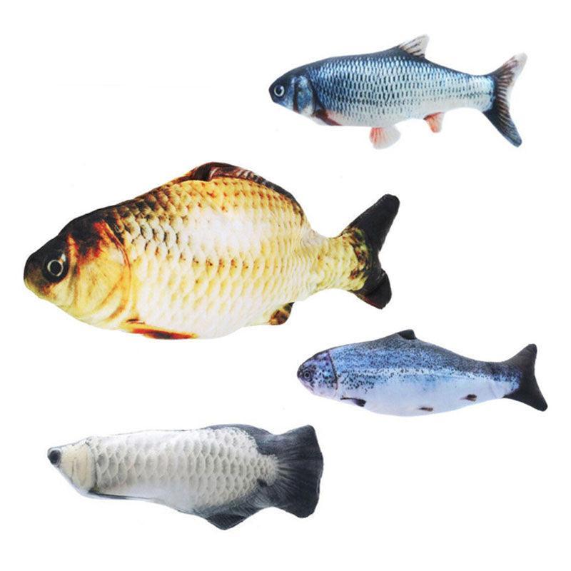 Electric Dancing Fish Kicker Cat Toy Wagging Realistic Moves Usb Rechargeable Au - Silver Arowana