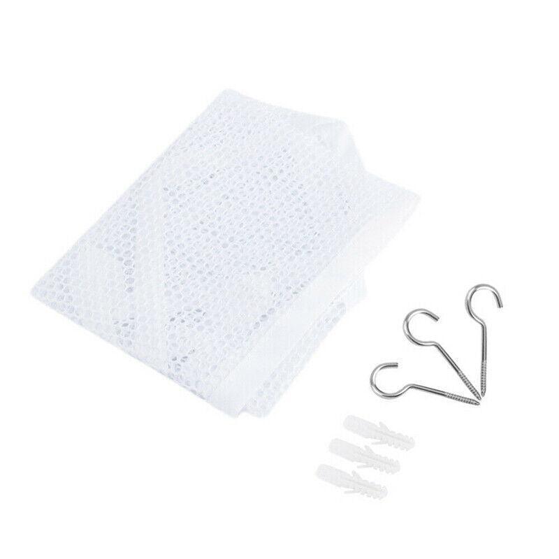 Soft Large Toy Hammock Mesh Net Storage Organizer for Bedroom Plush Toys - White