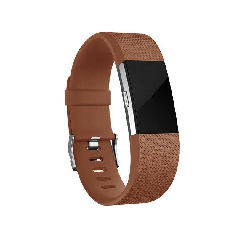 L Size Silicone Watch Wrist Sports Strap For Fitbit Charge Band Wristband Replacement - Lake Blue