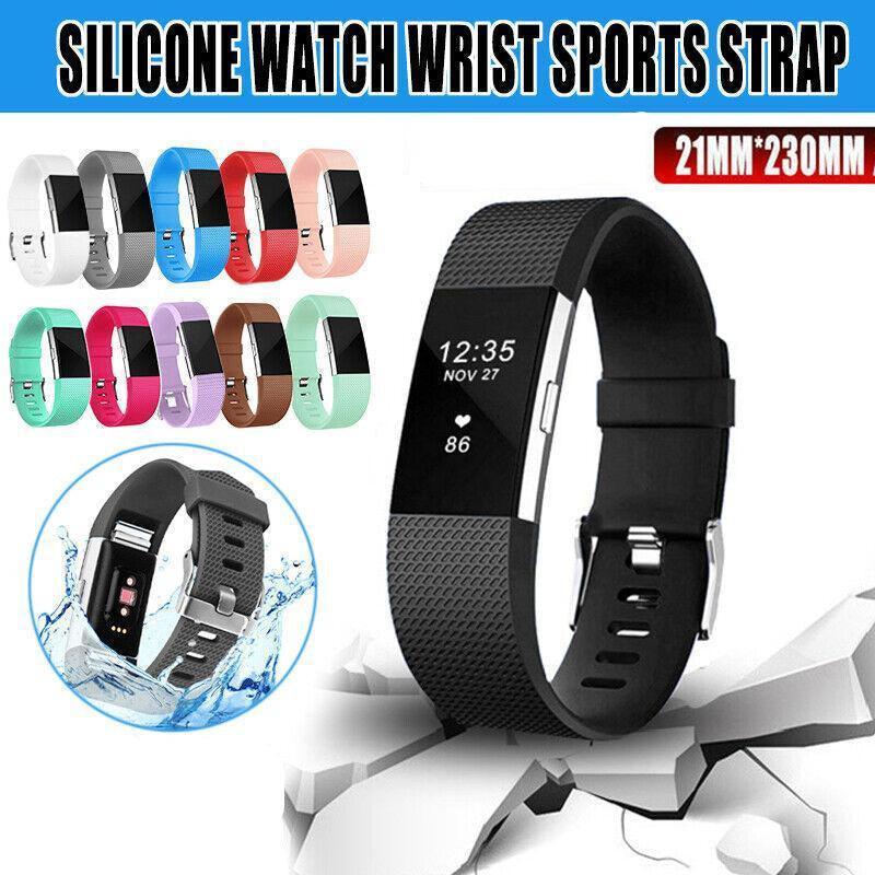 L Size Silicone Watch Wrist Sports Strap For Fitbit Charge Band Wristband Replacement - Mint Green