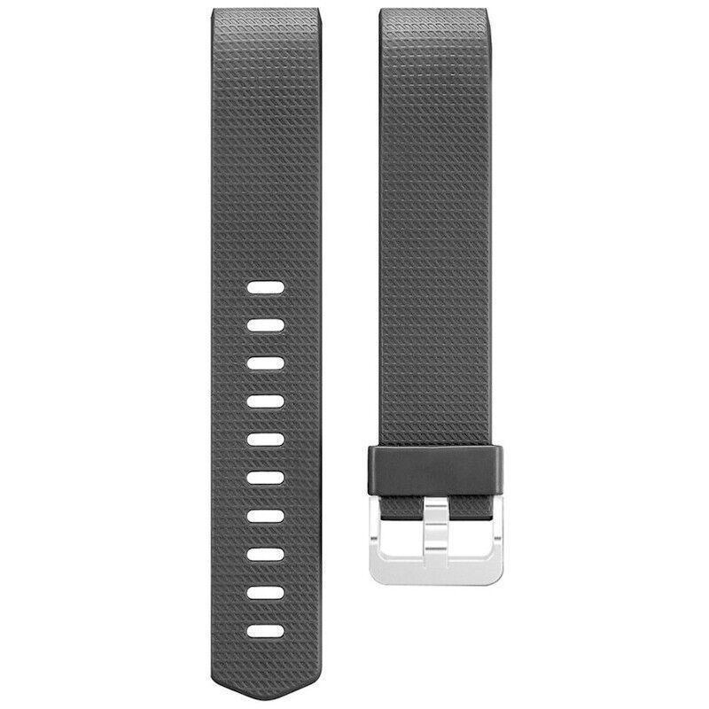 L Size Silicone Watch Wrist Sports Strap For Fitbit Charge Band Wristband Replacement - Rose Red