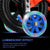 12–20 Inch Bike Training Wheels Flashing PVC Silent Stabilizer Auxiliary Support - Black
