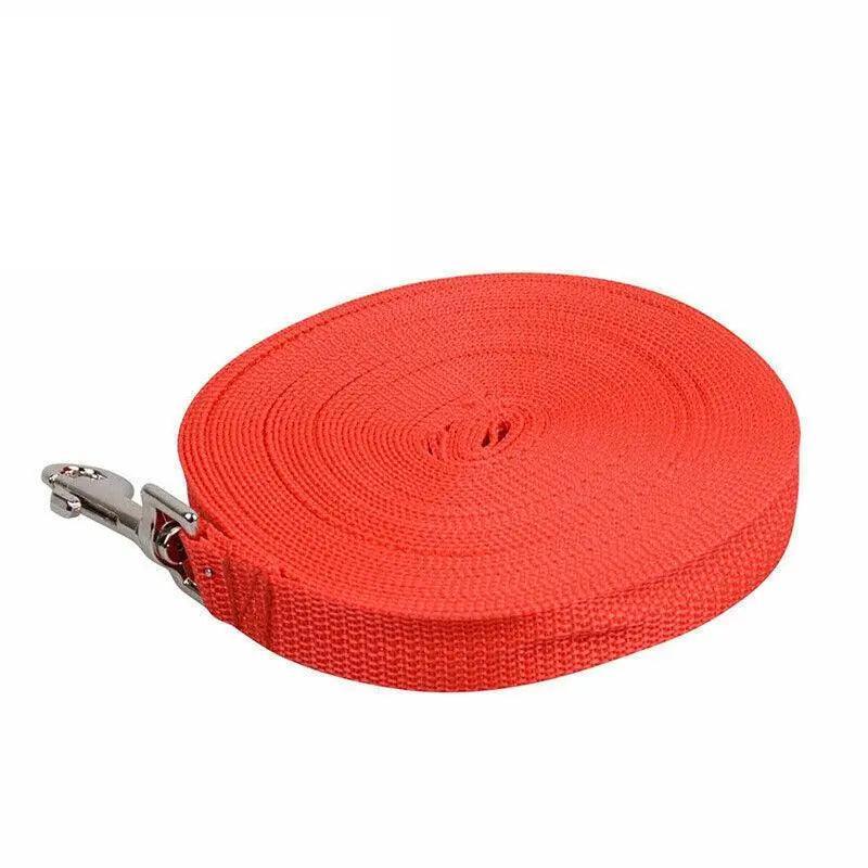 50Ft/15M Long Dog Lead Pet Puppy Leash Training Obedience Recall Walk Tracking - Red